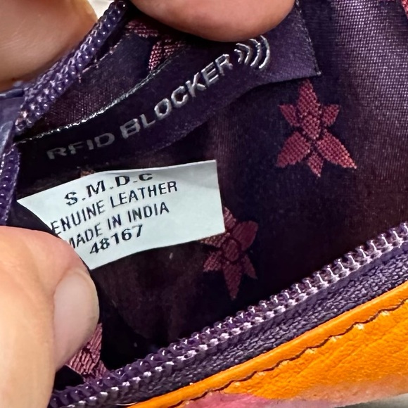 NWT Anuschka Women’s Hand Painted Leather RFID Credit Card Holder Case Wallet - Picture 6 of 10